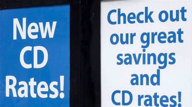 Bank advertising CD rates