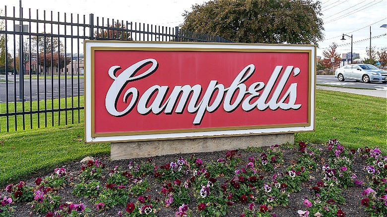 Campbell's red sign outside