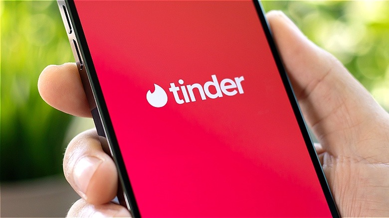 Tinder app on phone