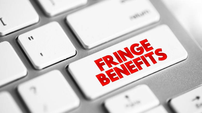 fringe benefits key on keyboard