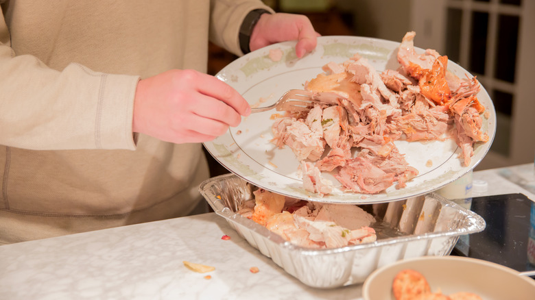 leftovers from a holiday meal