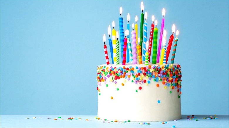 Birthday cake with candles