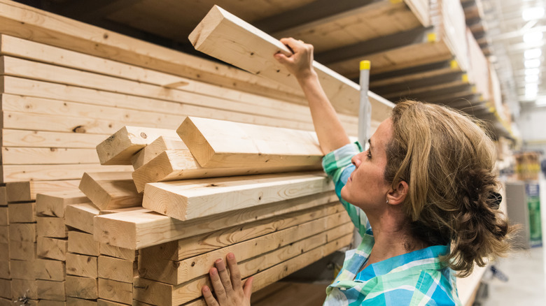 shopper picking out boards