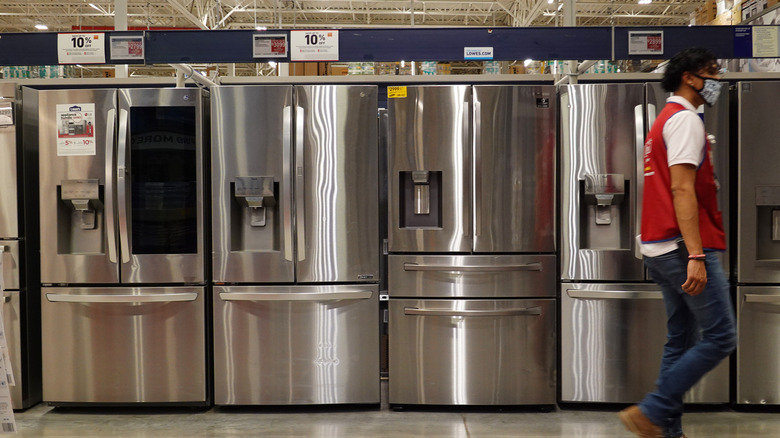 refrigerators at a Lowe's