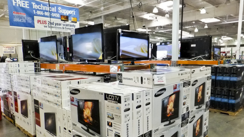 The electronics aisle at Costco