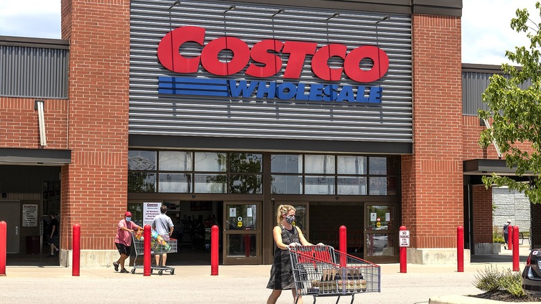 The exterior of a Costco wholesale store