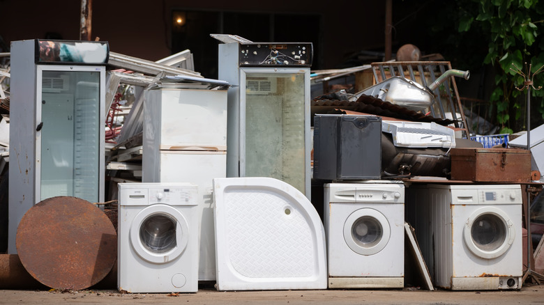 a pile of old appliances