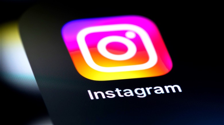 Instagram logo on smartphone