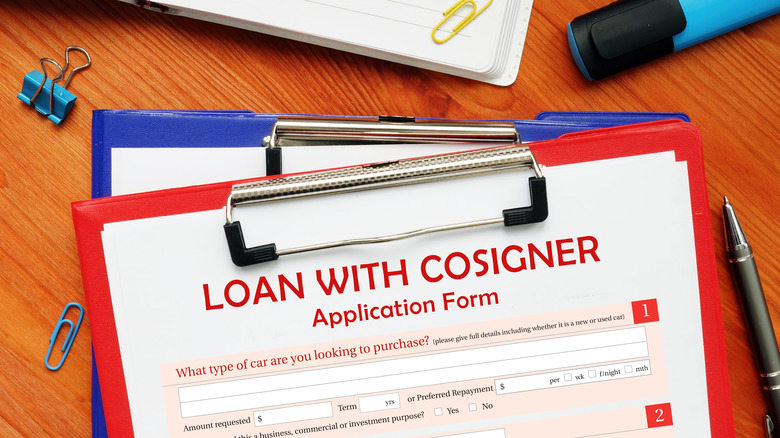 cosigner loan form