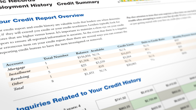 A credit report