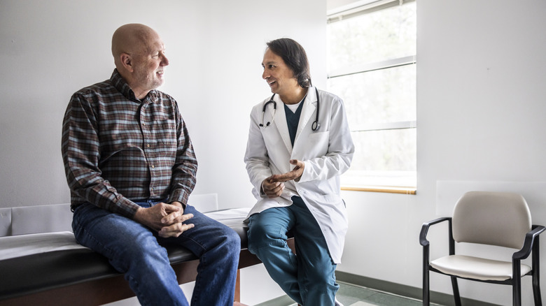 older patient visiting his doctor