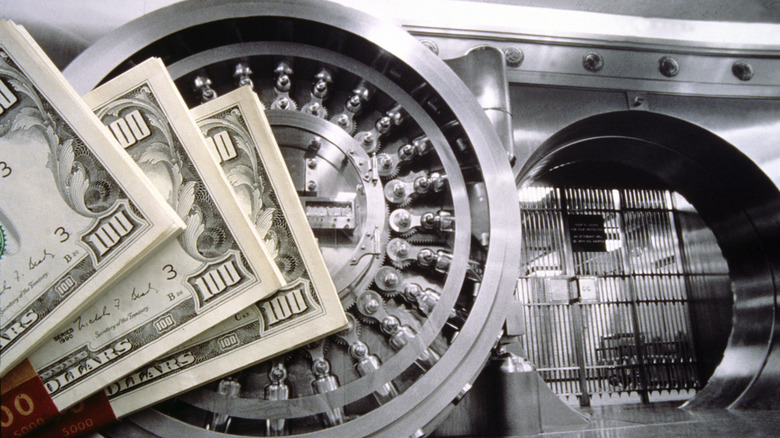 money and a bank vault