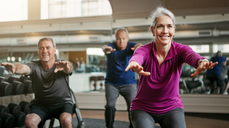 seniors at a gym