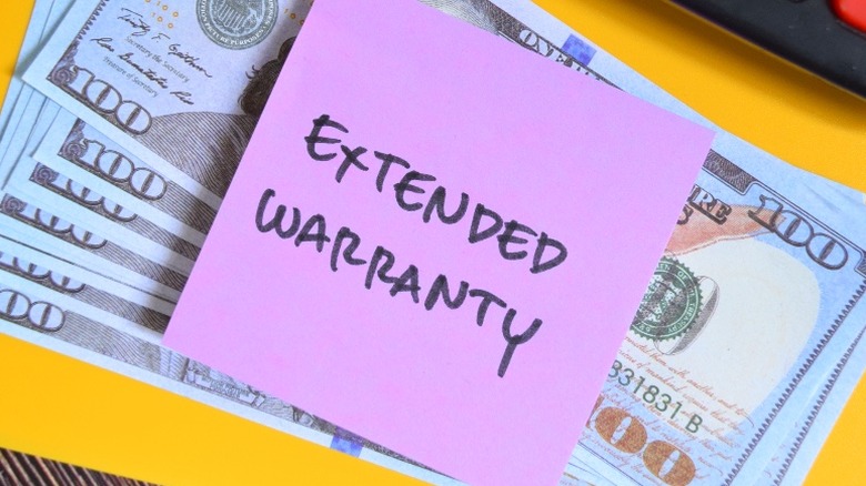 Extended warranty post-it note