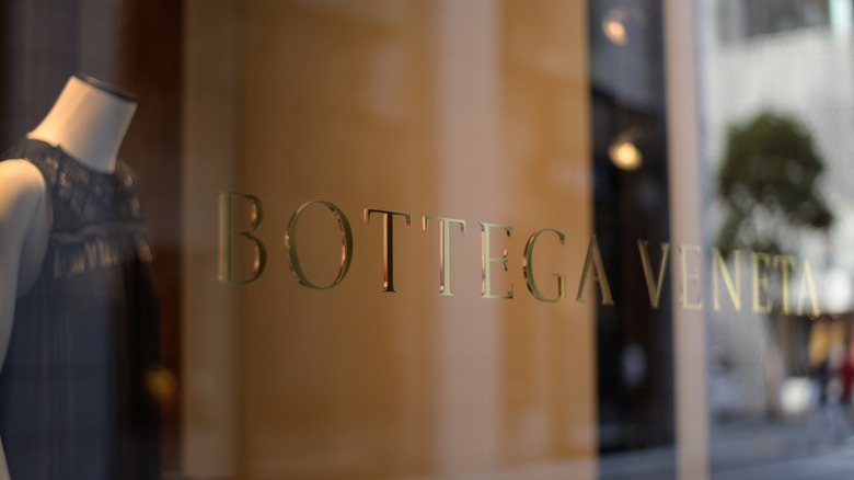 A Bottega Veneta storefront window