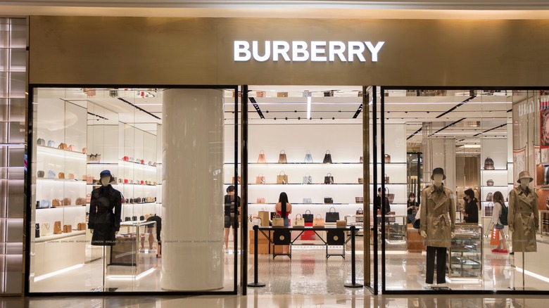 A Burberry storefront