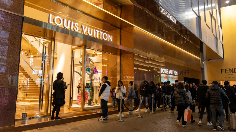 A Louis Vuitton storefront