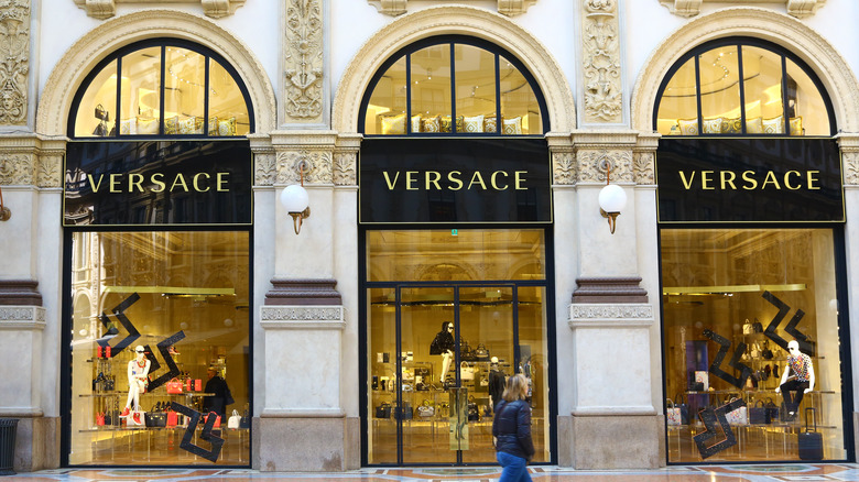 A Versace storefront