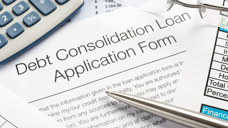 Application for debt consolidation loan