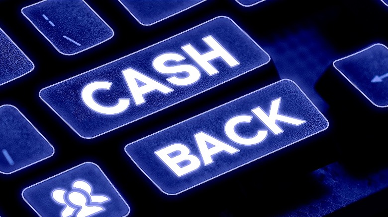 "CASH BACK" on keyboard