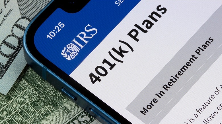 401(k) plans section IRS app