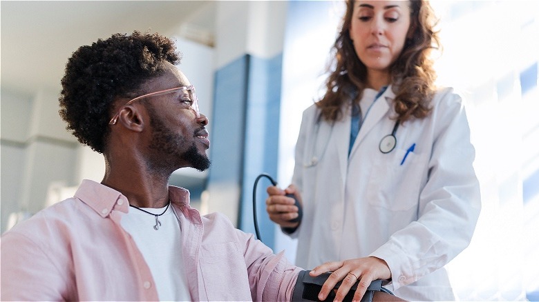 Man getting a medical checkup