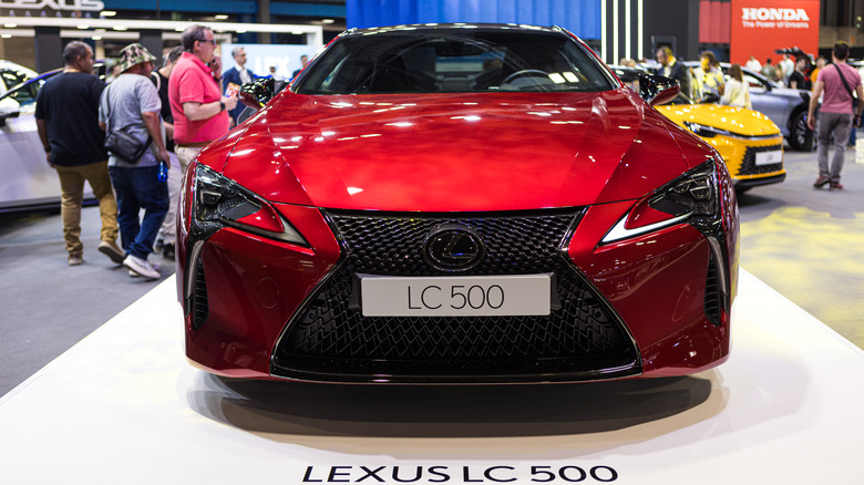 Lexus LC 500 on display at motor show