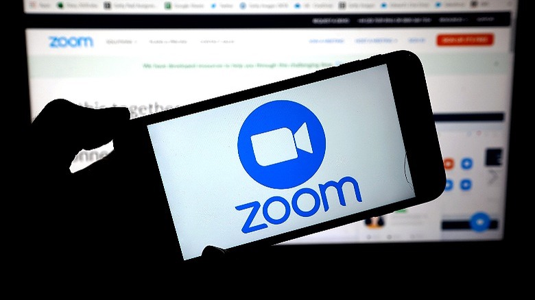 Zoom app on phone, browser