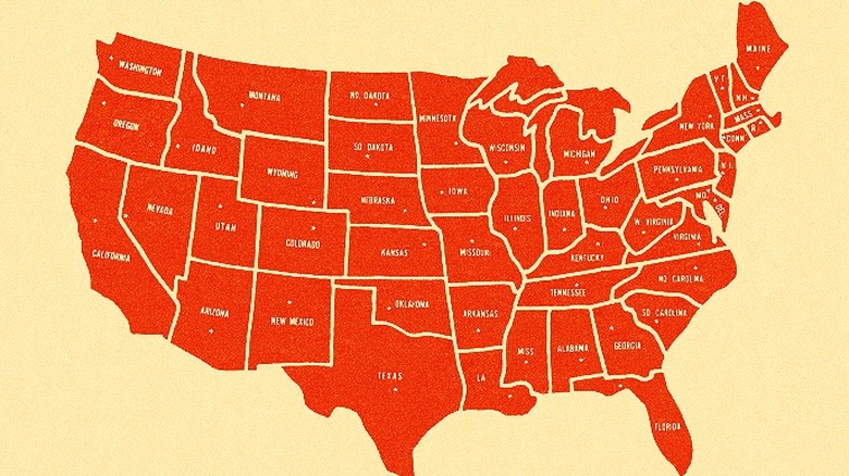 Map of the continental U.S.