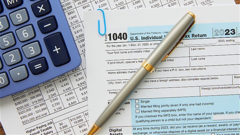 1040 tax form and calculator