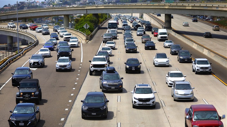 Cars on San Diego highway