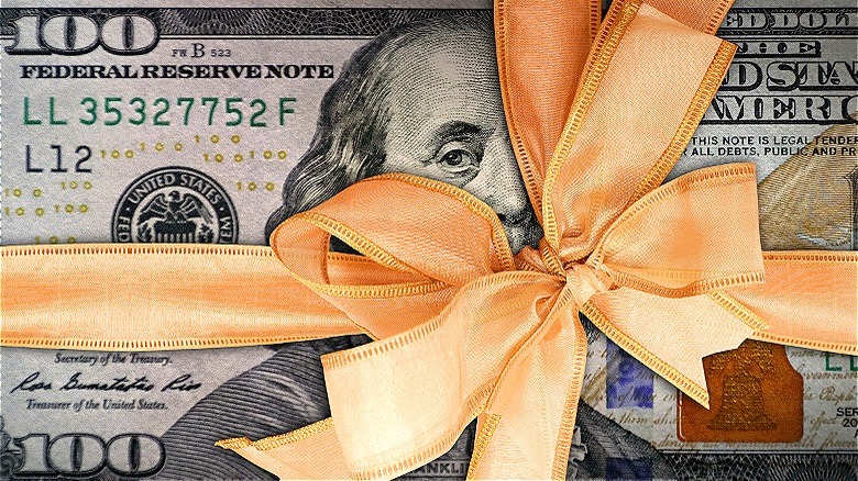money gift wrap
