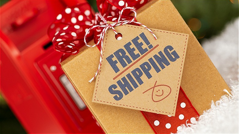 gift with free shipping tag