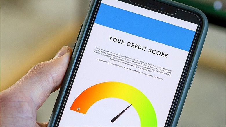 Credit score on a smartphone