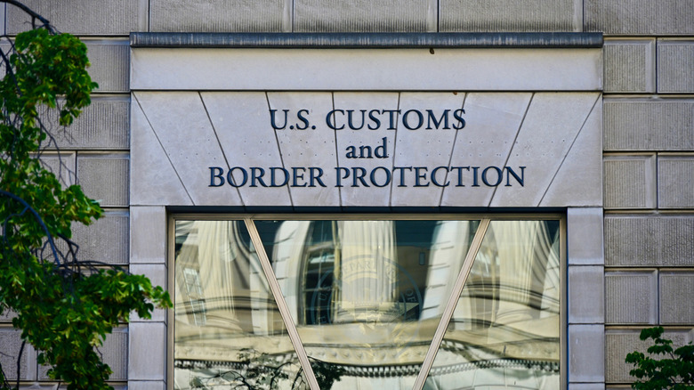 Doorway for the U.S. Customs and Border Protection building in Washington, D.C.