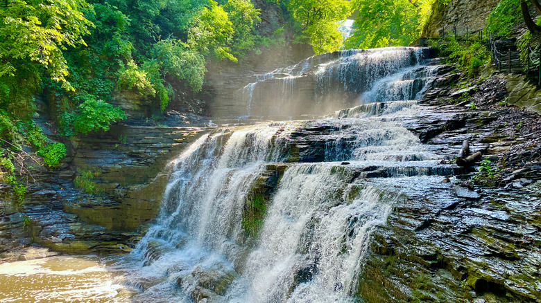 Cascadilla Gorge Trail waterfalls in Ithaca