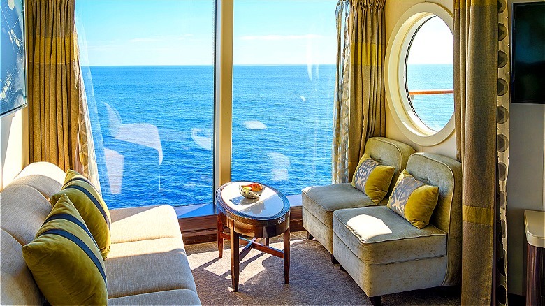 An expensive cruise ship room