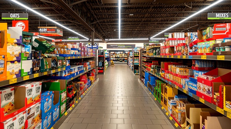 Inside an Aldi store