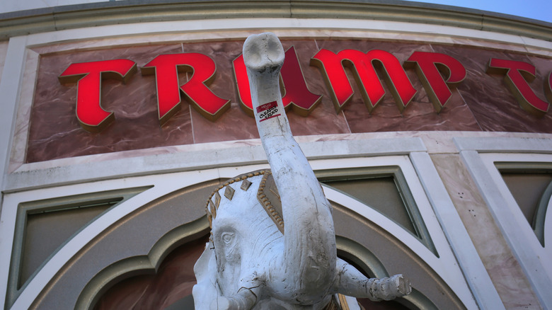 Weathered exterior of Trump Taj Mahal casino