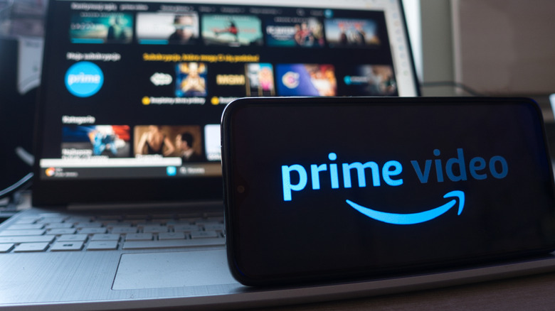 Amazon Prime Video displayed on smartphone and laptop