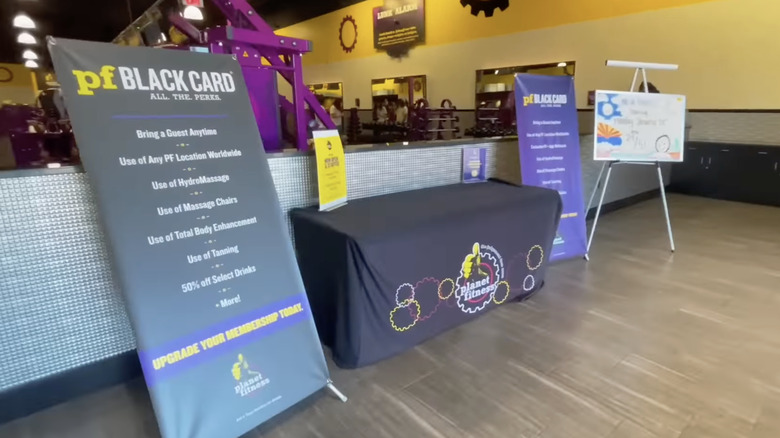 Inside of Planet Fitness gym