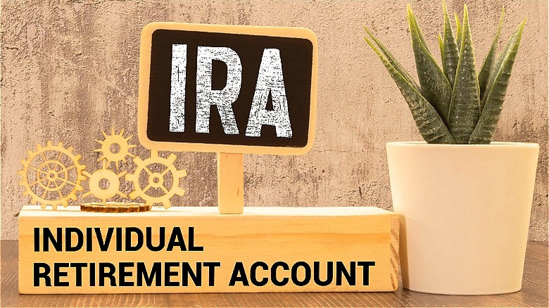 IRA sign and succulent plant