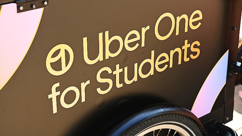 Uber One for Students sign