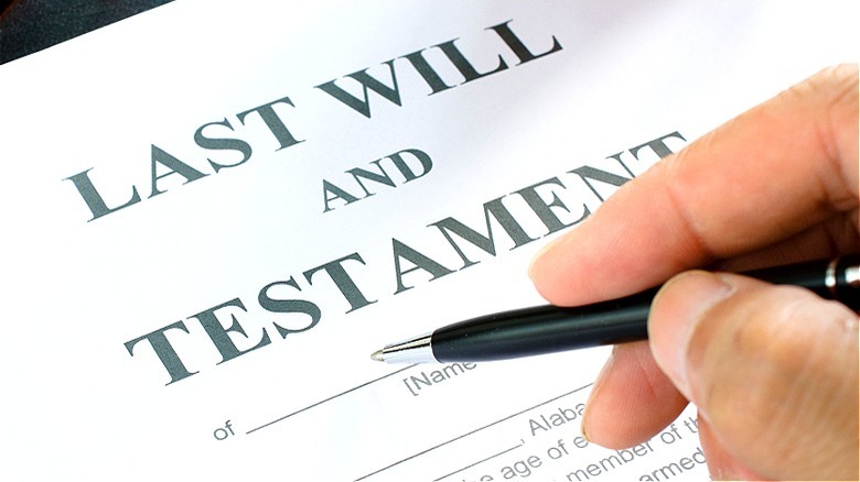 Person signing a new will