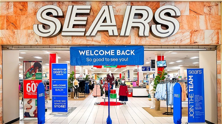 The entrance of Sears store
