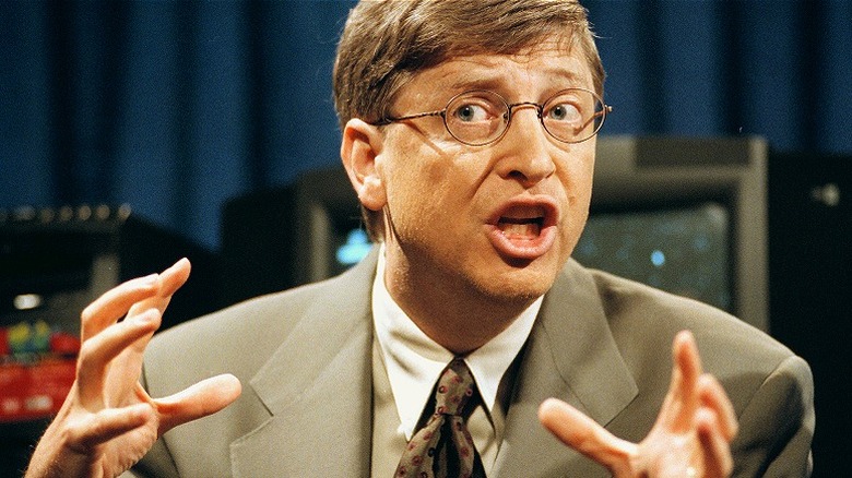 Bill Gates gestures with hands