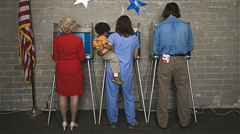 Voters cast their ballots