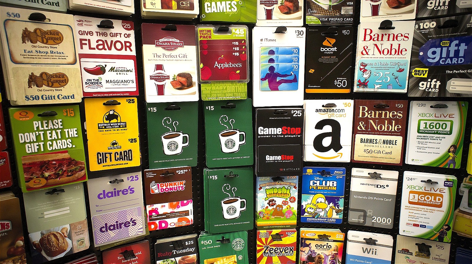Why you should never buy a gift card from a display rack