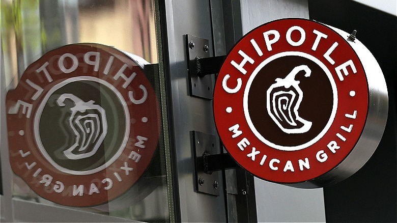 Round Chipotle sign