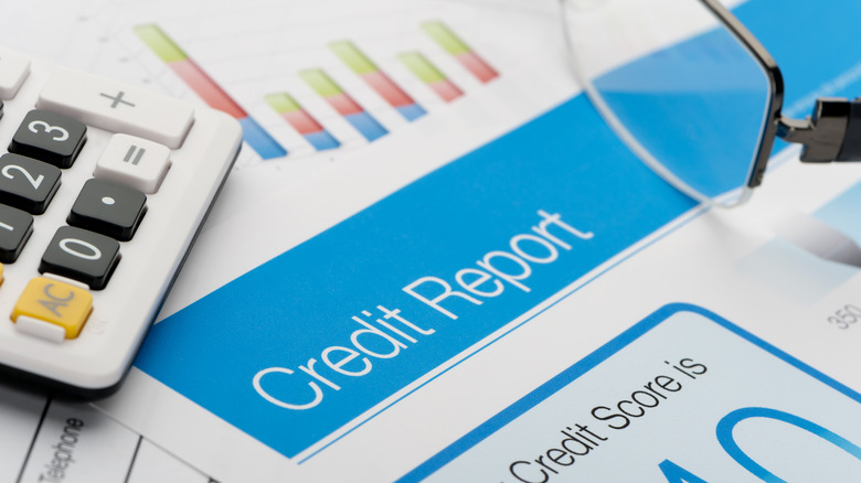 credit report closeup